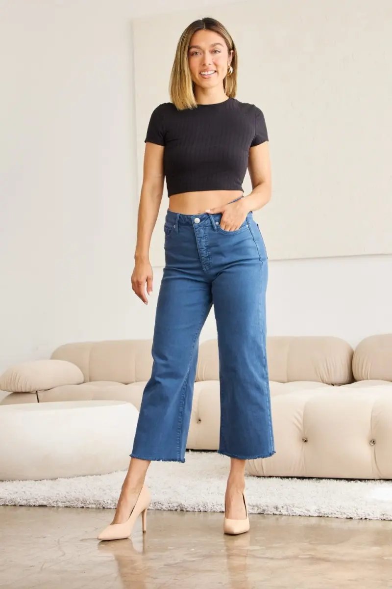 RFM Crop Chloe Full Size Tummy Control High Waist Jeans - Love Salve
